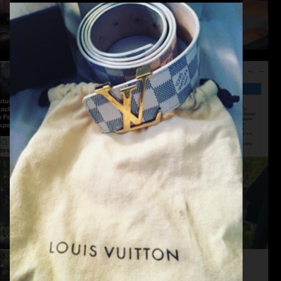 Louis Vuitton Other - Louis Vuitton white mens belt